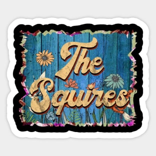 Vintage Squires Name Flowers Limited Edition Classic Styles Sticker